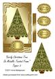 Swirly Christmas Tree on Metallic Twisted Frame Topper 3