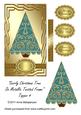 Swirly Christmas Tree on Metallic Twisted Frame Topper 4