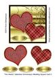 Two Hearts Valentine/ Anniversary/ Wedding Square Card 2