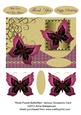 Rose-purple Butterflies Various Occasions Card