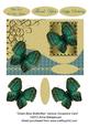 Green-blue Butterflies Various Occasions Card