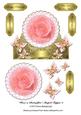 Rose & Butterflies Shaped Topper 3