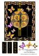 Floral Chinese Lantern & Butterflies Large Topper 2