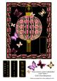 Floral Chinese Lantern & Butterflies Large Topper 1