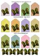 Zartonq Butterfly Tags Set 4