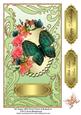 Tall Topper with Floral Frame & Butterfly 9