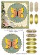 Lovely Yellow-peach Butterfly Square Topper