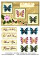 3 Butterflies Birthday/ Thank You/ Easter Card 2