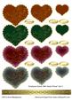 Scalloped Hearts with Swirly Flower Set 3