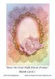 Rose on Oval Half-floral Frame Blank Card 2