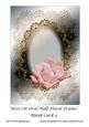 Rose on Oval Half-floral Frame Blank Card 4