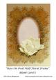 Rose on Oval Half-floral Frame Blank Card 5