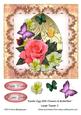 Easter Egg with Flowers & Butterflies Large Topper 2