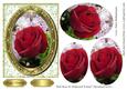 Red Rose in Embossed Frame Pyramid Card 2