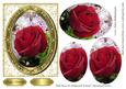 Red Rose in Embossed Frame Pyramid Card 3