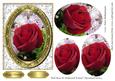 Red Rose in Embossed Frame Pyramid Card 4