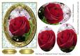 Red Rose in Embossed Frame Pyramid Card 5