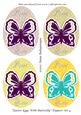 Easter Eggs with Butterfly Toppers Set 4