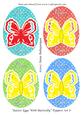 Easter Eggs with Butterfly Toppers Set 6