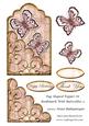 Tag Shaped Topper or Bookmark with Butterflies 3