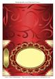 Blank Metallic Card with Oval Frame 2