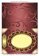 Blank Metallic Card with Oval Frame 3
