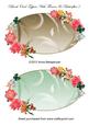 Blank Oval Toppers with Flowers & Butterflies 2