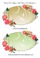 Blank Oval Toppers with Flowers & Butterflies 3