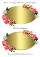 Blank Oval Toppers with Flowers & Butterflies 6