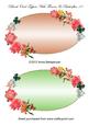 Blank Oval Toppers with Flowers & Butterflies 10