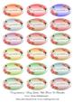 Congratulations Fancy Labels with Flowers & Butterflies