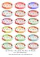 Get Well Soon Fancy Labels with Flowers & Butterflies