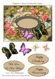 Happiness Flowers & Butterflies Topper 7