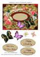Happiness Flowers & Butterflies Topper 8