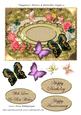Happiness Flowers & Butterflies Topper 9