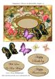 Happiness Flowers & Butterflies Topper 10