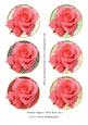 Round Toppers with Rose Set 3