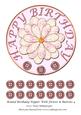 Round Birthday Topper with Flower & Buttons 4