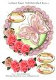 Scalloped Topper with Butterfly & Roses 4