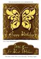 Chocolate Cookie with Lemon Butterfly Birthday Topper