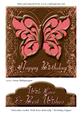 Chocolate Cookie with Rose Butterfly Birthday Topper