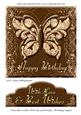 Chocolate Cookie with Spicy Butterfly Birthday Topper