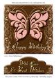 Chocolate Cookie with Strawberry Butterfly Birthday Topper