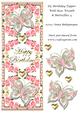 Dl Birthday Topper with Rose Wreath & Butterflies 4