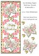 Dl Birthday Topper with Rose Wreath & Butterflies 5