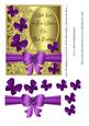 Cute Birthday Card Front with Butterflies, Flowers & Bow 3