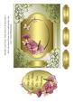 Metallic Card Front with Flowers & Butterflies 2