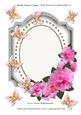 Blank Shaped Topper with Flowers & Butterflies 6