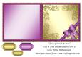 Fancy Swirls & Bow Cut & Fold Blank Square Card 9