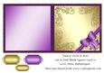 Fancy Swirls & Bow Cut & Fold Blank Square Card 10